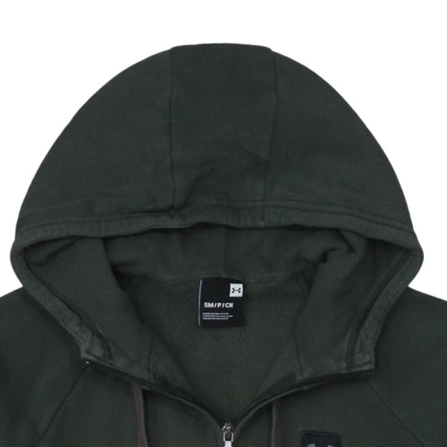 Under Armour Men's Green Small Full Zip Hoodie Cotton Blend