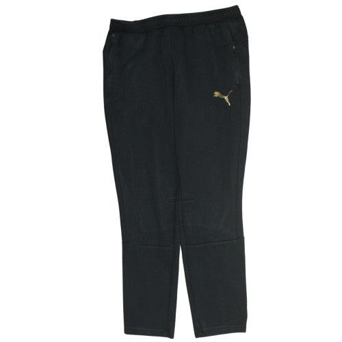 Puma Men's Black Jogger Sweatpants L Elastic Waist Pockets Sportswear