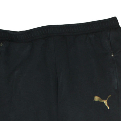 Puma Men's Black Jogger Sweatpants L Elastic Waist Pockets Sportswear