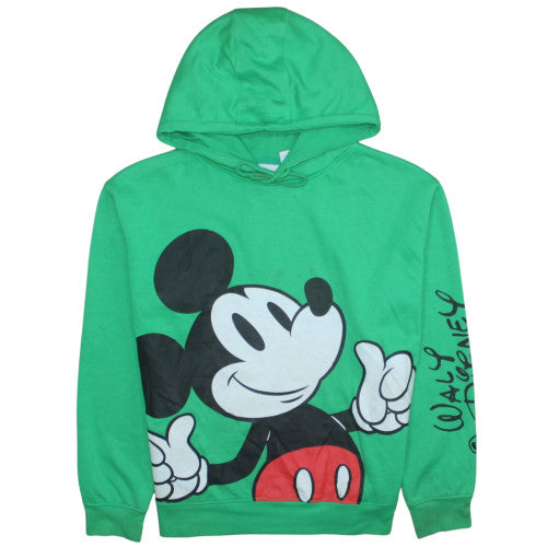 Disney Women’s Green Mickey Mouse Pullover Hoodie Size M 12/14