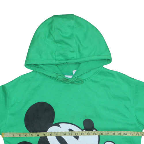 Disney Women’s Green Mickey Mouse Pullover Hoodie Size M 12/14