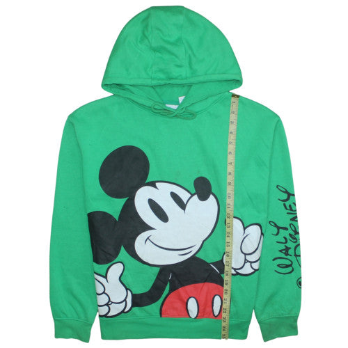 Disney Women’s Green Mickey Mouse Pullover Hoodie Size M 12/14