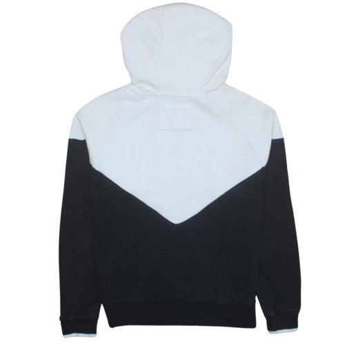 Diesel Womens Black White Hoodie Small Colourblock 100% Cotton