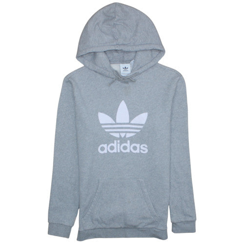 Adidas Men's Grey Hooded Pullover Sweatshirt M Classic Logo