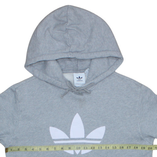 Adidas Men's Grey Hooded Pullover Sweatshirt M Classic Logo
