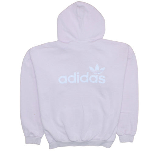 Adidas Womens Pink Hooded Pullover Sweatshirt Size 4 UK Cotton Blend
