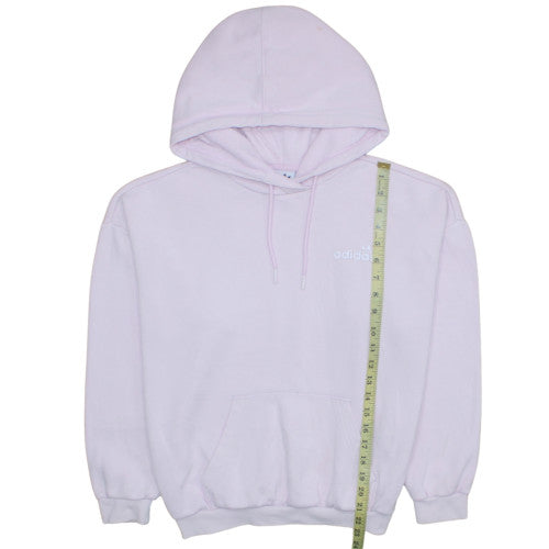 Adidas Womens Pink Hooded Pullover Sweatshirt Size 4 UK Cotton Blend