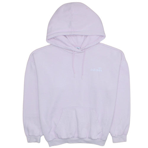 Adidas Womens Pink Hooded Pullover Sweatshirt Size 4 UK Cotton Blend