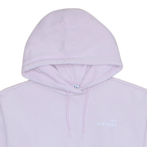 Adidas Womens Pink Hooded Pullover Sweatshirt Size 4 UK Cotton Blend