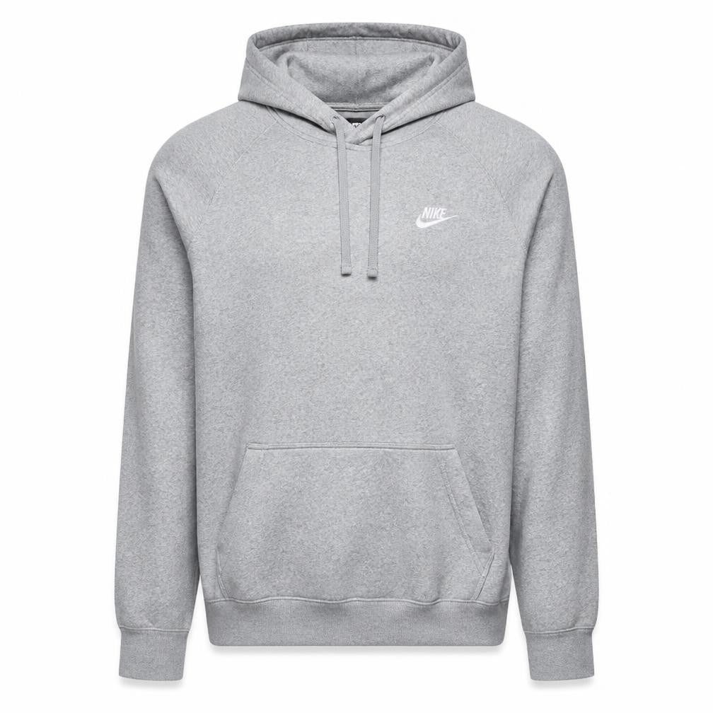 Nike Men's Grey Pullover Hoodie M Regular Fit Fleece Sportswear