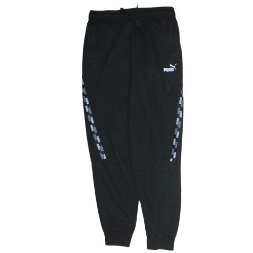 Puma Boys Black Jogger Trousers 13-14 Years Elastic Waist Sportswear