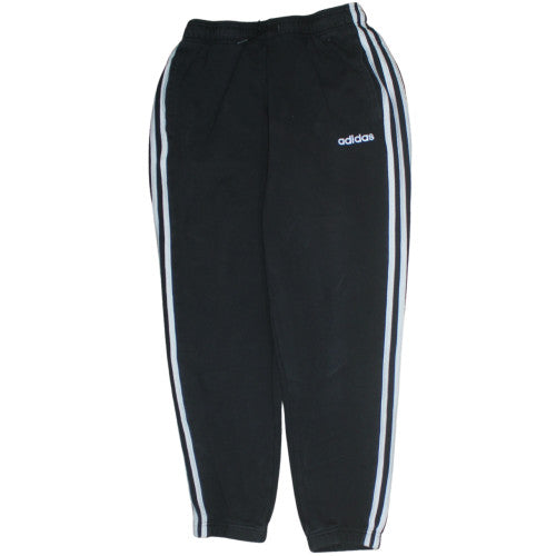 Adidas Women's Black Jogger Trousers M Sports Striped Fleece