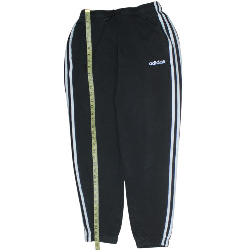 Adidas Women's Black Jogger Trousers M Sports Striped Fleece