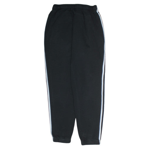 Adidas Women's Black Jogger Trousers M Sports Striped Fleece