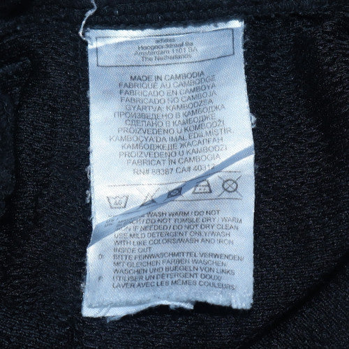 Adidas Women's Black Jogger Trousers M Sports Striped Fleece