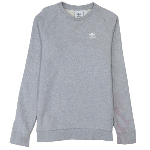 Adidas Mens Grey Pullover Sweatshirt XS Crew Neck Fleece