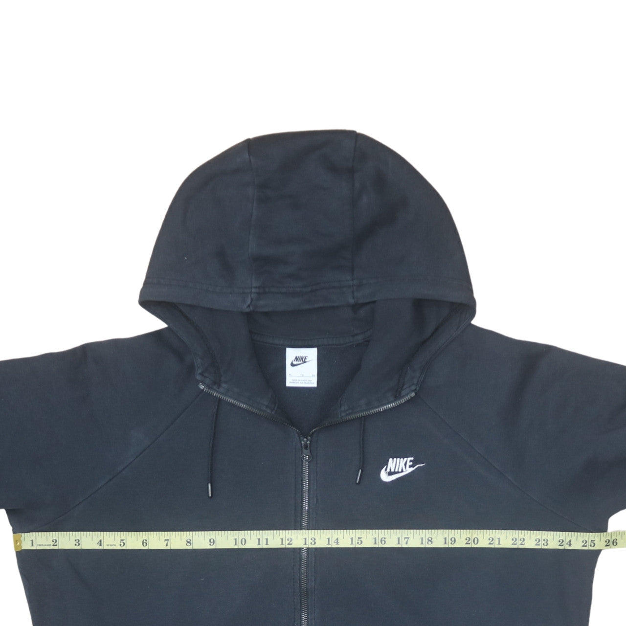 Nike Men's Black XL Full Zip Hoodie Fleece Sweatshirt