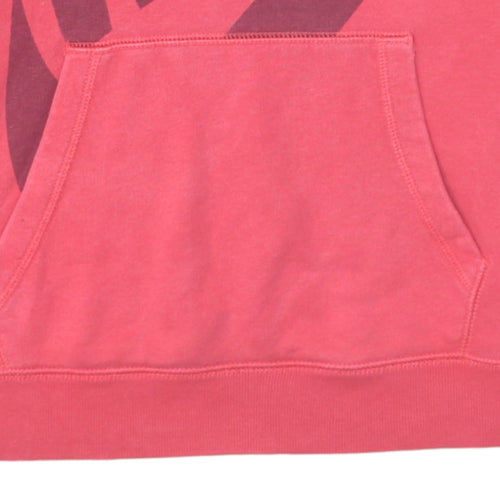 Nike Men's Pink Pullover Hoodie Medium Graphic Logo Sweatshirt