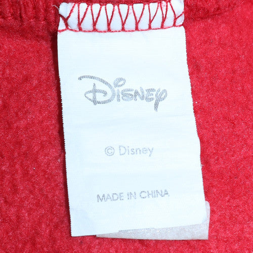 Disney Women Red Mickey Mouse Sweatshirt L Crew Neck Pullover