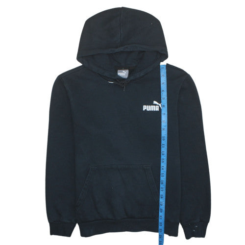 Puma Womens Black Pullover Hoodie S Classic Casual Cotton Blend