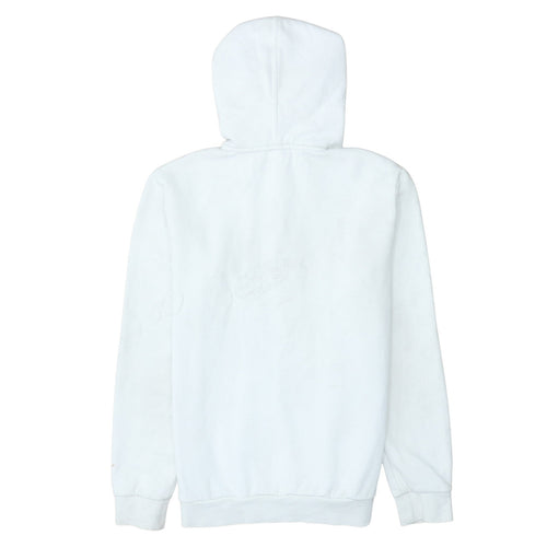 Puma Women White Pullover Hoodie Medium Cotton Blend Logo Design