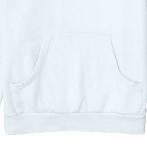 Puma Women White Pullover Hoodie Medium Cotton Blend Logo Design