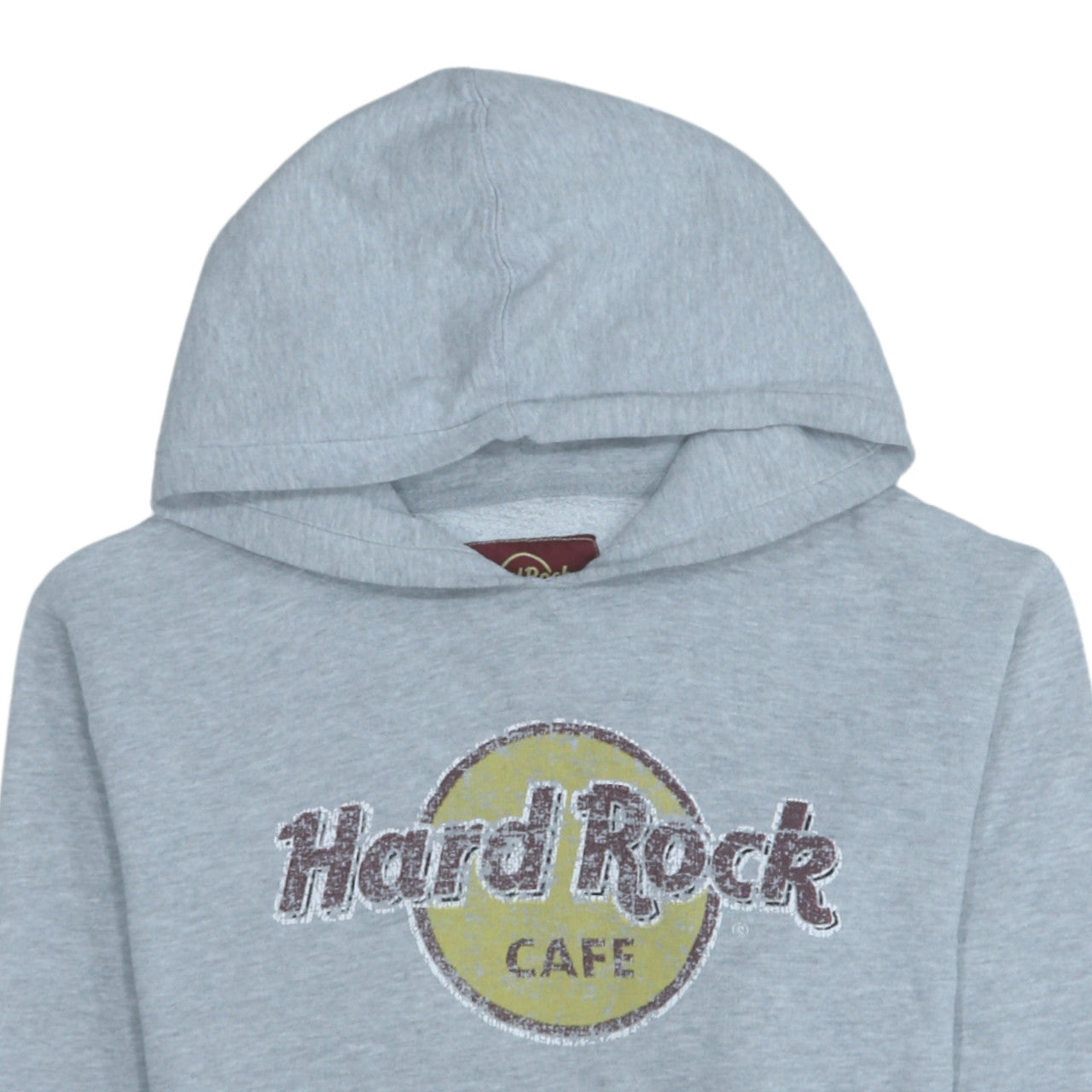 Hard Rock Cafe Men's Grey Pullover Hoodie Size M Graphic Logo Fleece