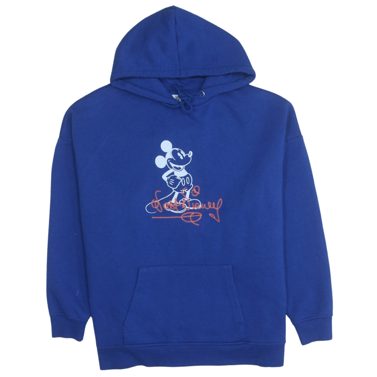 Disney x Primark Women's Blue Hoodie Medium Mickey Graphic Pullover