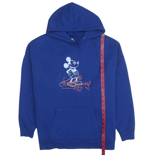 Disney x Primark Women's Blue Hoodie Medium Mickey Graphic Pullover