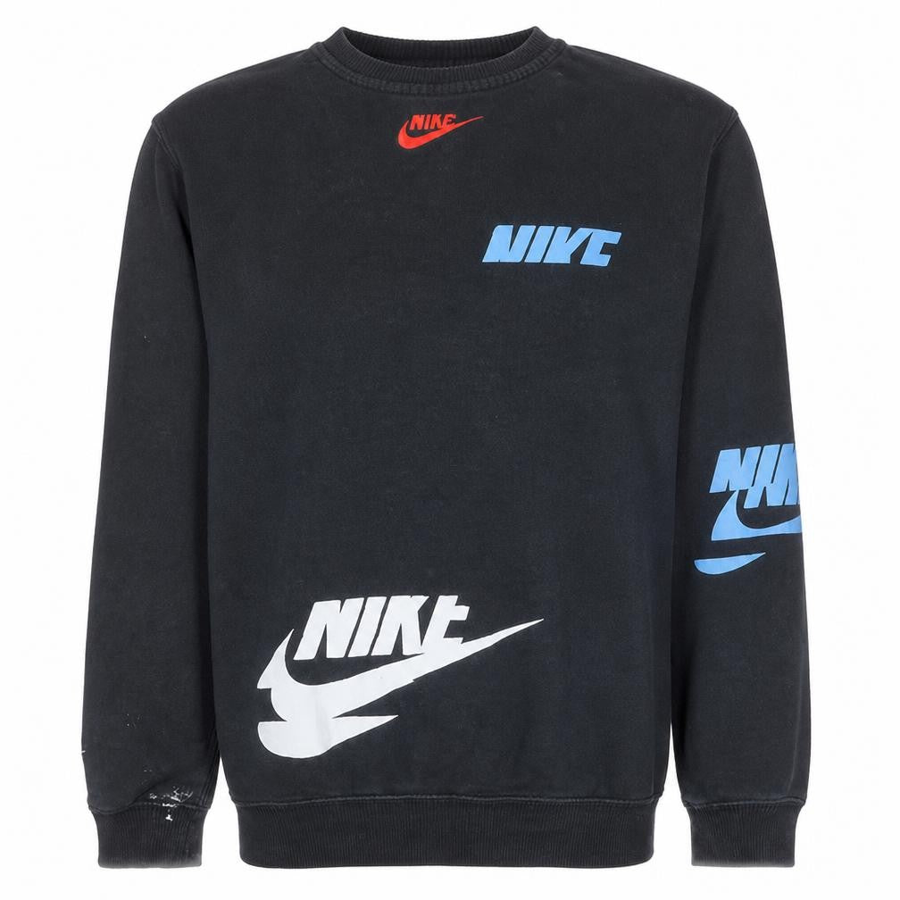 Front view of Nike Men's Black Small Pullover Graphic Sweatshirt