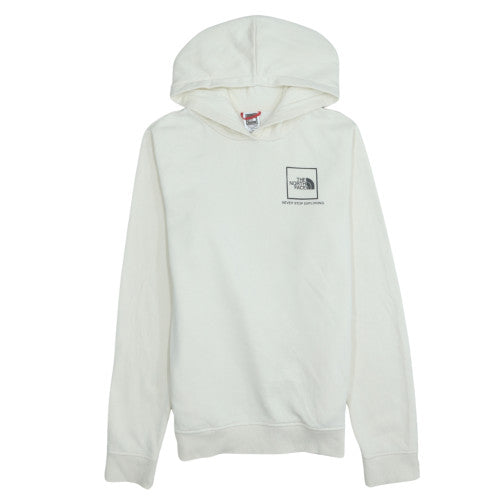 The North Face Boys White Pullover Hoodie XL Fleece Logo Sweatshirt