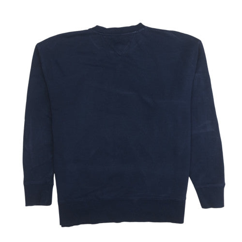 Tommy Jeans Men's Blue Graphic Logo Pullover Sweatshirt Size M