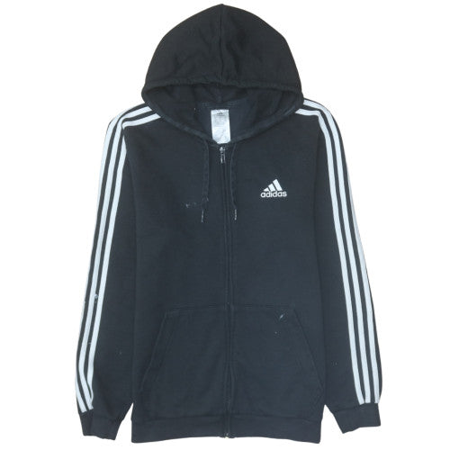 Adidas Men's Black Full Zip Hoodie Size M Sports Fleece