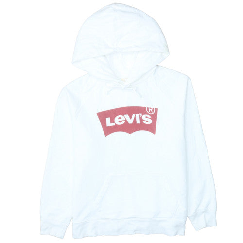 Levi's Men's White Pullover Hoodie M Logo Graphic Sweatshirt