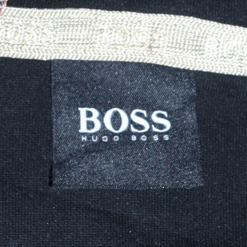 Hugo Boss Men's Black Full Zip Hoodie Size M Classic Logo Cotton Blend