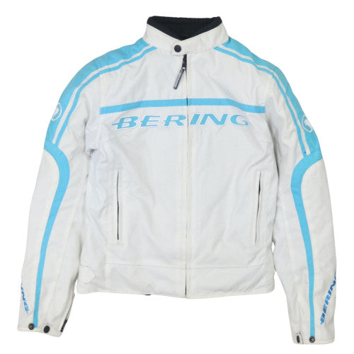 Bering Men's White Motorcycle Jacket M Waterproof Riding Coat