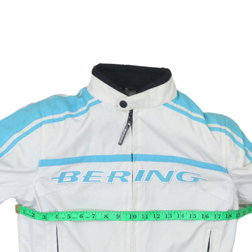 Bering Men's White Motorcycle Jacket M Waterproof Riding Coat