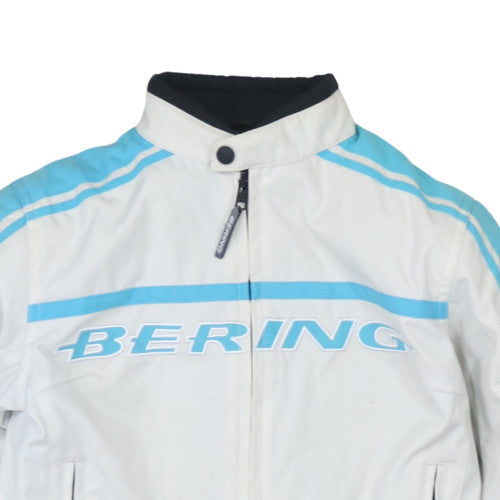 Bering Men's White Motorcycle Jacket M Waterproof Riding Coat