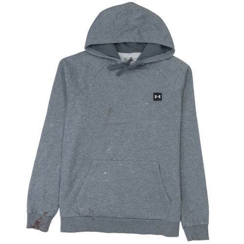 Under Armour Men Grey Pullover Hoodie L Loose Fit ColdGear