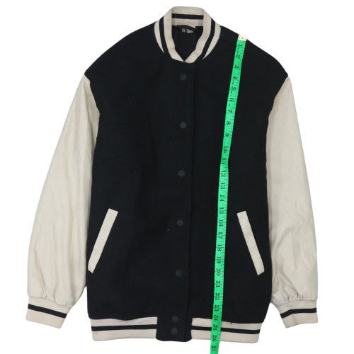 H&M Men's Black Varsity Jacket XS Regular Polyester
