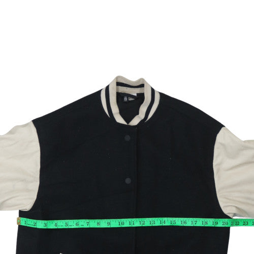 H&M Men's Black Varsity Jacket XS Regular Polyester