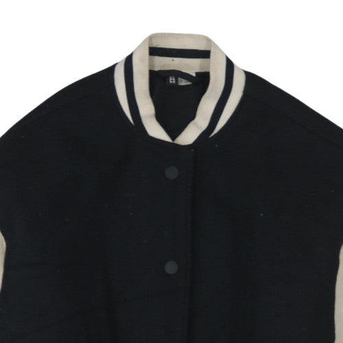 H&M Men's Black Varsity Jacket XS Regular Polyester