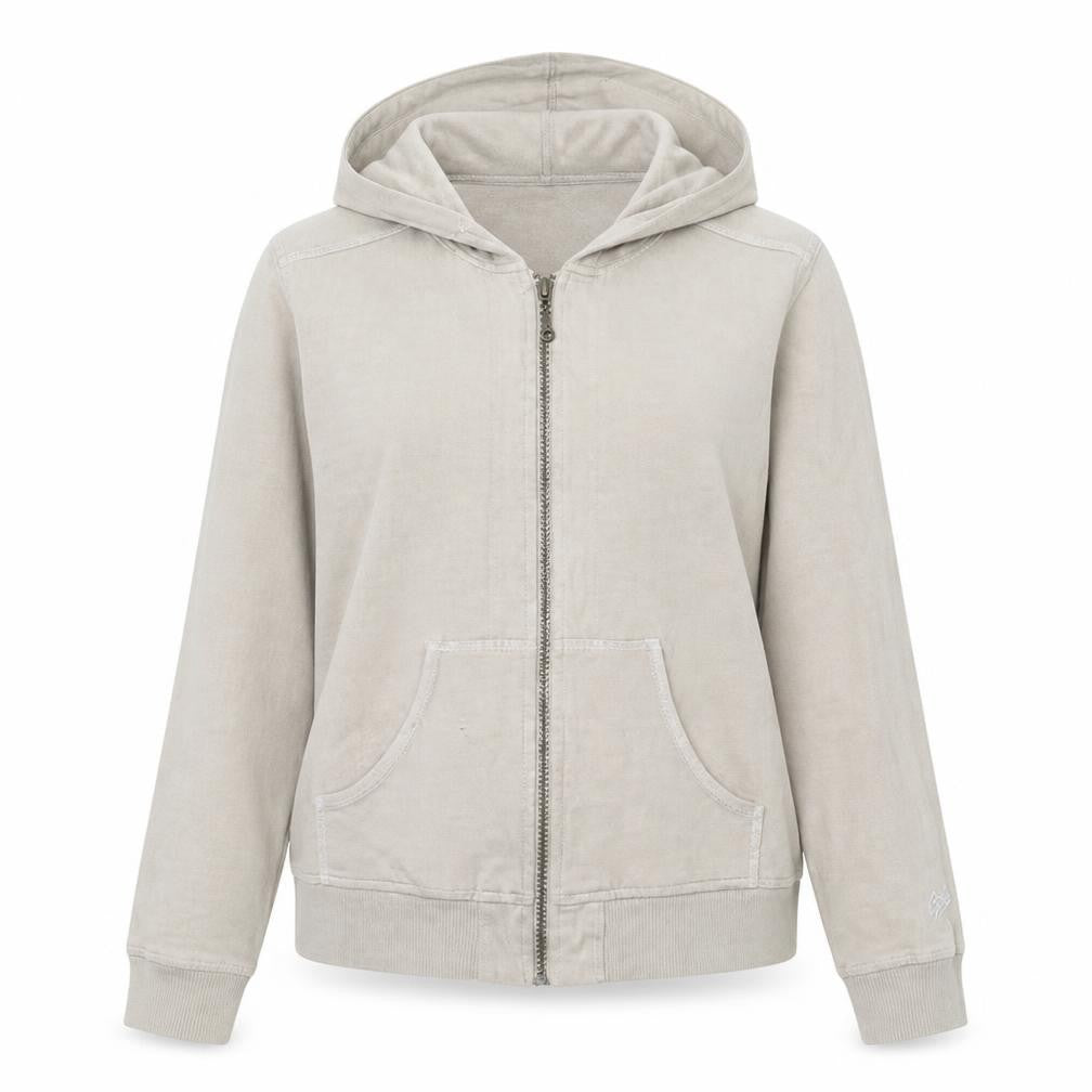Columbia Women's Beige Full Zip Cotton Hoodie Size L