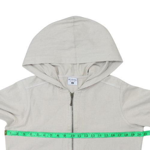 Columbia Women's Beige Full Zip Cotton Hoodie Size L