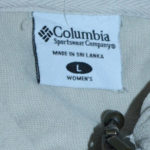 Columbia Women's Beige Full Zip Cotton Hoodie Size L