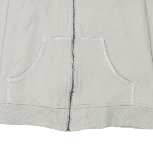 Columbia Women's Beige Full Zip Cotton Hoodie Size L