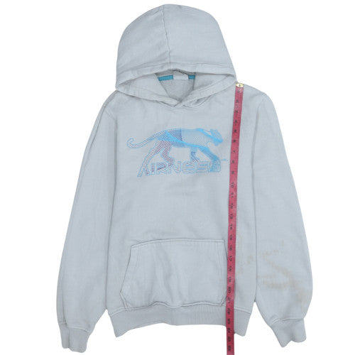 Airness Men's Grey Pullover Hoodie M Graphic Fleece Sweatshirt