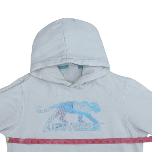 Airness Men's Grey Pullover Hoodie M Graphic Fleece Sweatshirt