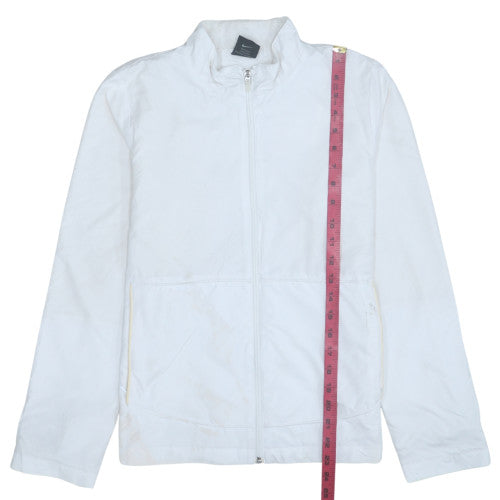 Nike Women White Full Zip Lightweight Jacket Size 8/10