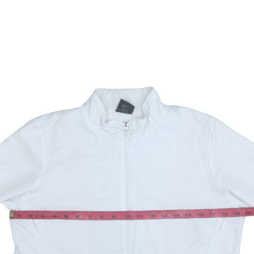 Nike Women White Full Zip Lightweight Jacket Size 8/10
